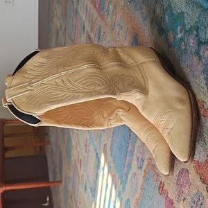 Code West Light Tan Leather Cowboy Boots